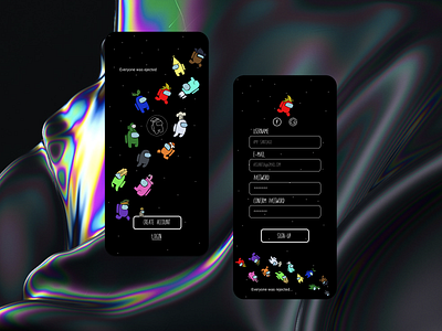 Dailyui#01 - Sign up Among-us ! adobe illustrator among us dailyuichallenge figma sign up ui ux