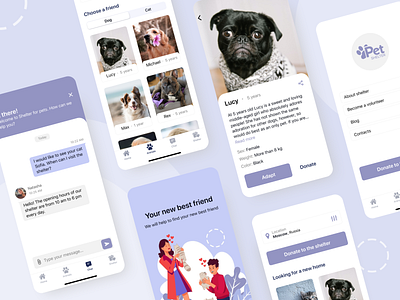 Mobile App - Pet Shelter adopt pet animals app figma mobile pet pet shelter pets shelter ui ux