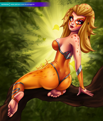 Cheetara | Thunder Cats artwork artworks cheetah cheetara design girls illustration illustration art pinup girl sexy sexy girl thundercats