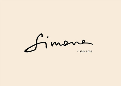 Simona ristorante - logo branding design lettering logo typography vector