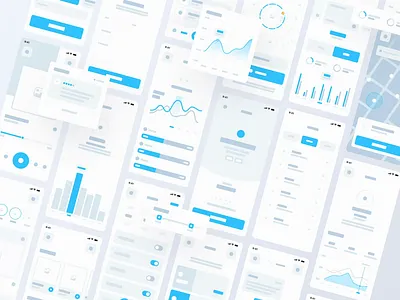 IFRAME wireframe kit | 100+ Screens & 220+ Components 📏 app app design app ui chart clean clean ui elements finance fitness kit map minimal minimalism profile socialmedia subscription ui ui kit wireframe wireframe kit