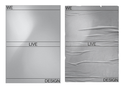 We live design craft design minimal poster simple typography