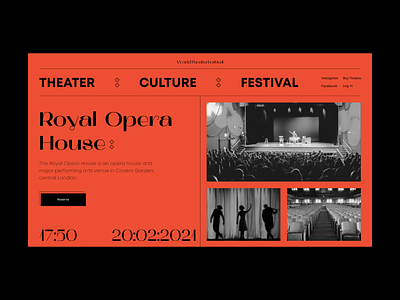 Theater Landing adobe xd branding tbilisi typography ui ui design ux ux design web concept web design