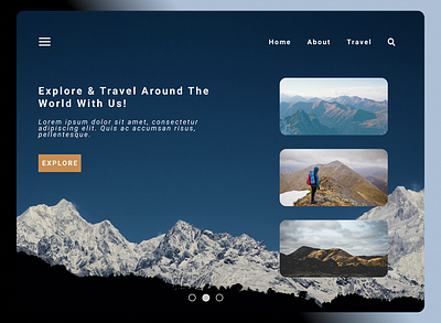 Daily UI 003: Landing Page dailyui dailyuichallenge landingpage travel