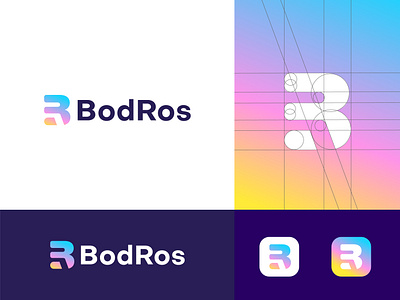 Modern B+R logo design for bodros app icon b logo brand and identity branding branding agency business ecommerce gfxhouse identity letter logo lettering logo logo logo design branding logodesign logodesigns logotype mark minimal modern r letter logo