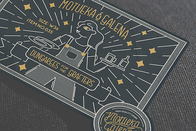 Paper Label Design - Motueka & Galena adobe adobe illustrator apparel apparel design apparel graphics branding denim branding design drawing graphic design handlettering hospitality illustration monoline vectorgraphic