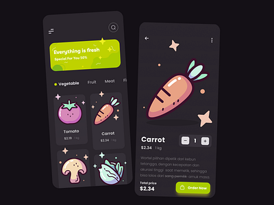 Grocery app dark app dark mode dark theme dark ui design devices groceries grocery app mobile app mobile design mobile ui ui uidesign uiux uiuxdesign