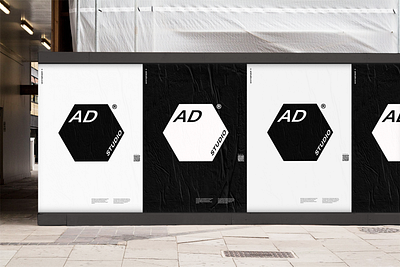 AD Studio posters branding design grid layout logo minimal posters studio typography visual identity