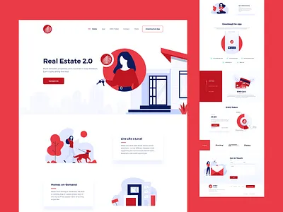 EWO place Website Design blockchain coin crypto crypto wallet cryptocurrency illustration landingpage platform real estate technology trading uxui webdesign website