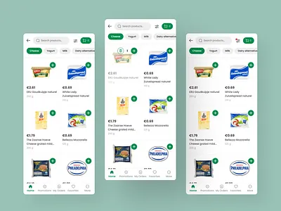 Alget Mobile App basket ecommerce app ecommerce design food foodie grocery grocery app minimal restaurant app shopping shopping app supermarket ui user interface