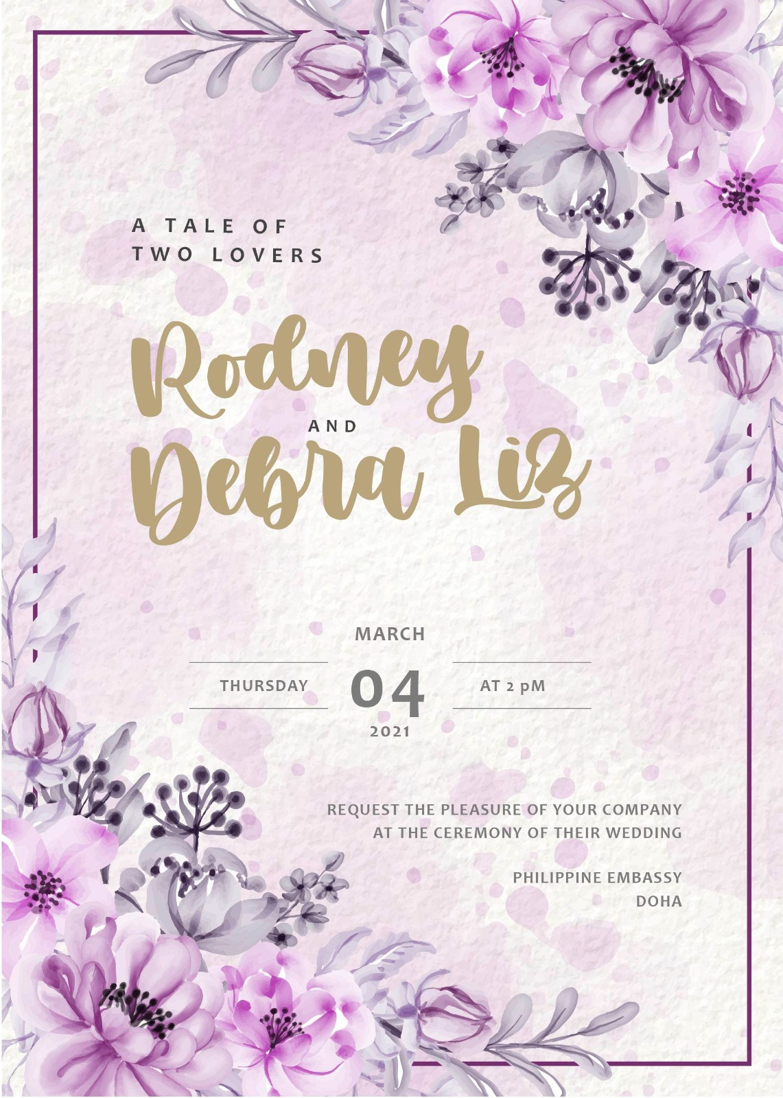Example of Wedding Invitation 3