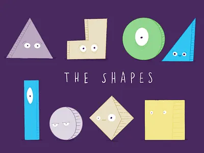 Character Exploration character characters circle eyes shape shapes square triangle