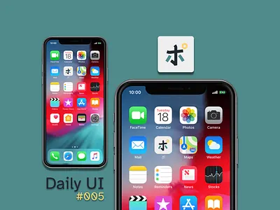 Daily UI - #005: App Icon app apple daily ui 005 dailyui dailyuichallenge design flat graphic design icon icon design iphone iphone x japan japanese style minimal ui ポ