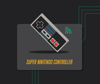 SUPER NINTENDO CONTROLLER concept art design illustration vector