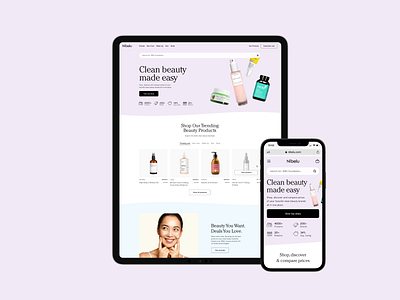 Nibelu - Beauty Marketplace 🧴 beauty beauty product beauty store branding cosmetics design ecommerce ecommerce design ecommerce shop marketplace shopify store store design storestudio typography