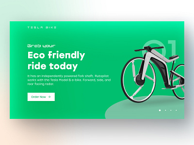 Tesla Bike - Web Header Exploration best dribbble shot best dribbble shot 2021 bike car design eco eco friendly electrical electrical bike header minimal product design productdesign tesla ui user experience user interface design userinterface ux web