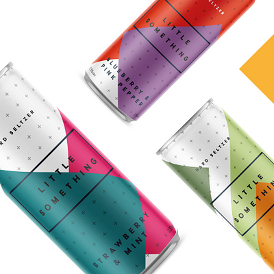 little something can design alcohol packaging bold color can design clean logo geometric design hard seltzer label design minimal logo