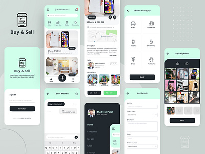 Buy & Sell App UI Concept androidappdesign appdesign buyapp chatui iphoneapp mobileappdesign ondemandapp sellapp uiconcept uidesign uiuxdesign