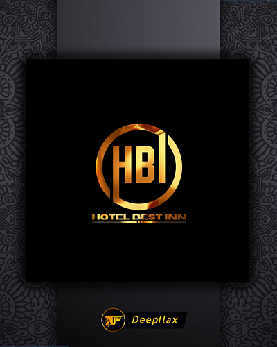 Hotel Best Inn Logo Design with Gold ref. - Deepflax branding deepflax design illustration illustrator logo logo design logodesign photography typography