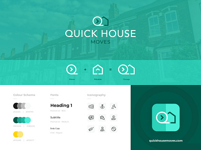 Quick House Moves - Branding activate agency brand identity branding colour design development digital favicon flat font graphic design house icon illustrator logo moves quick web website