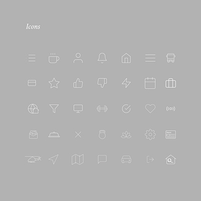 Set de iconos iconography icons icons pack iconset illustration vector