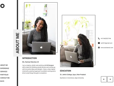 Portfolio Concept about me education experience figma portfolio portfolio site profile