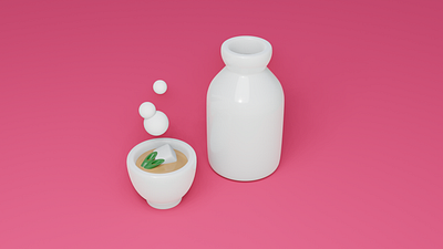 drink 100 days of modeling blender 3d design