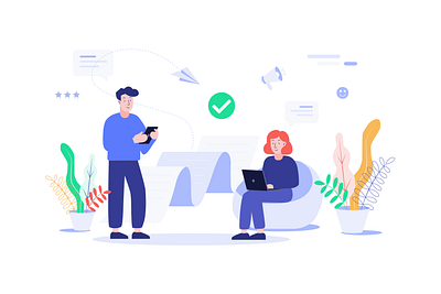 Vector illustration for "Bildir" (approved version) branding design flat illustration minimal ui vector web webapp webdesign
