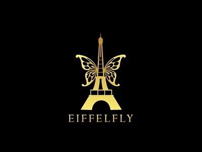 Eiffel 🗼 fly art branding design flat graphic design illustrator logo minimal typography vector
