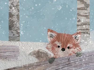 A fox in the woods book illustration character design childrens book childrens book illustration childrens illustration fox illustration kidlit picture book story textures