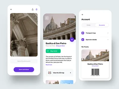 Travel App (Details) account app card creative dashboard design detail dribbble flat ios minimal photo picture ticket travel ui ux