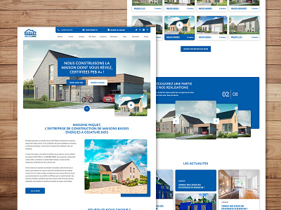 Maisons Paquet - Wooden house builder / Webdesign builder communication creative design graphic house nicolastumerelle ui ui design ux ux design website wood wooden