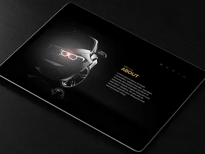 Rental Company ABOUT presentation brand design brand identity dark dark app dark mode dark ui interaction design minimalism minimalistic simplicity ui ui ux ui design uidesign uiux ux ux ui ux design uxdesign uxui