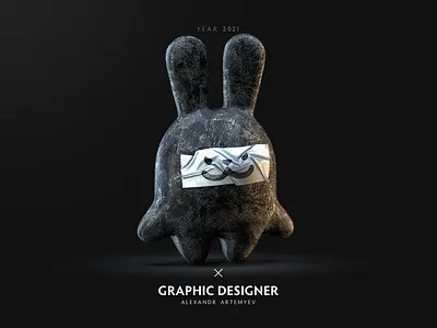 Rabbit toy №2 3d cinema4d design fashion gold hare illustration octane rabbit retro toy wave