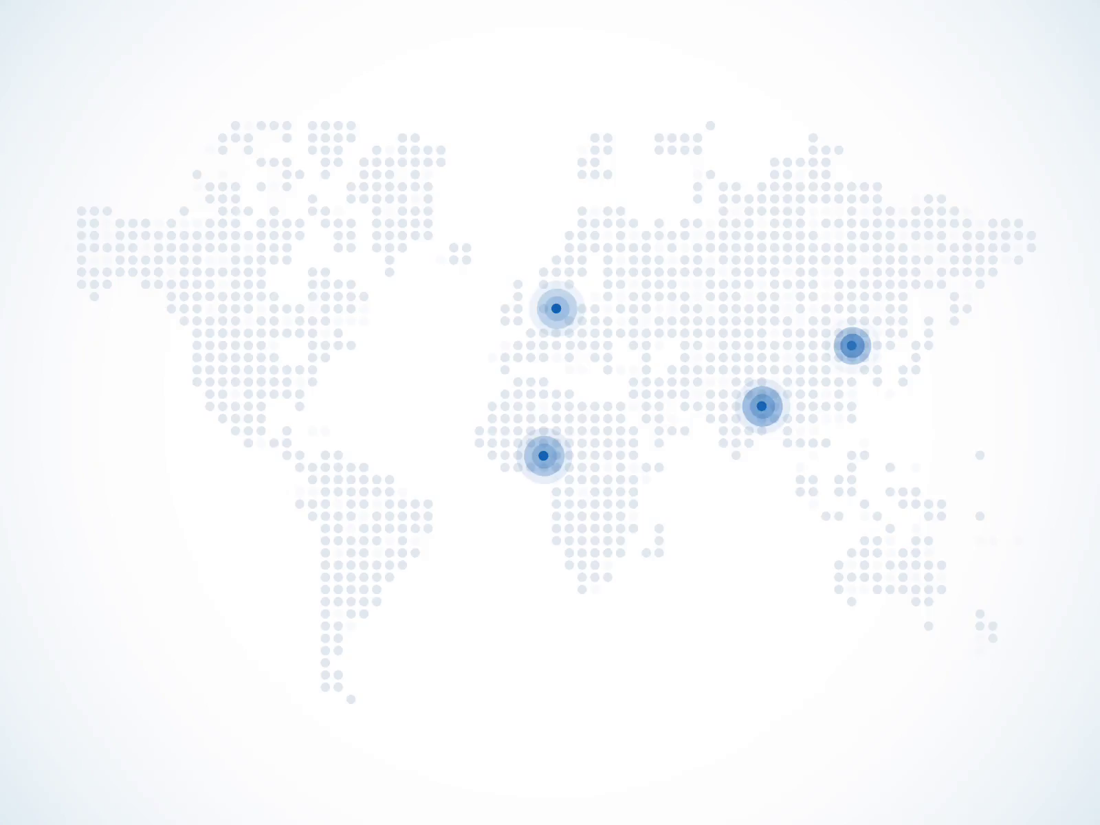 Example of World map with highlighted locations