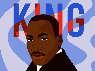 MLK Day illustration for @InvisionApp black history month bold branding colorful illustration flat design flat illustration illustration martin luther king martin luther king jr minimal mlk day vector