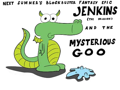 Jenkins animal cartoon characters illustration vector