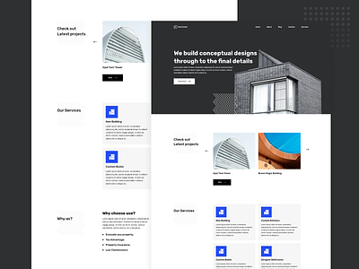 Real Estate Website Landing Page Design architecture dribble best shot elementor elementor templates landing design minimal trending trending design web design web designer website website design website template wordpress