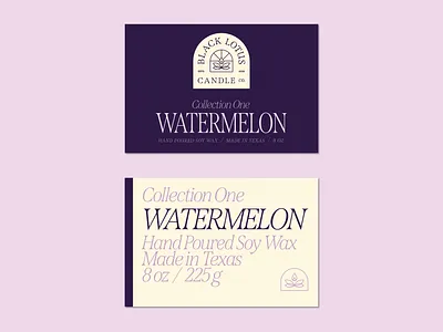 Black Lotus Candle Labels black lotus branding candle label line art typography