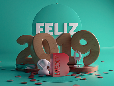 2019 2019 3d art direction c4d cinema 4d new year