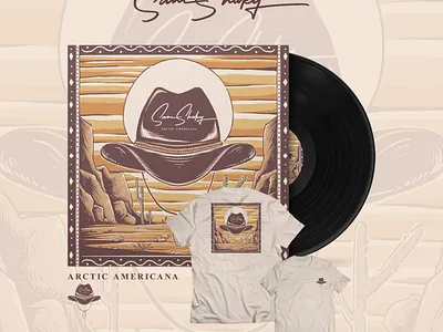 Rustic West album art album cover comission design digitalillustration handdrawn illustration outdoor vintage