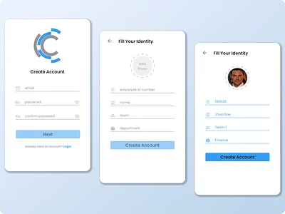 Create Account app design glass minimalism signup ui uiux