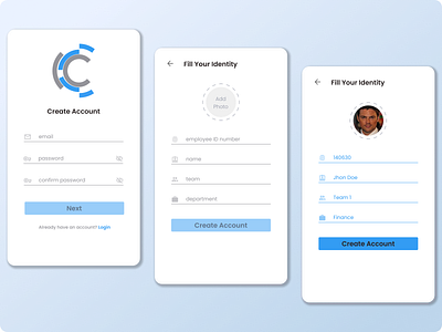 Create Account app design glass minimalism signup ui uiux