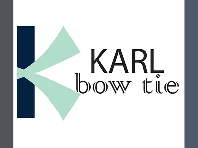 Karl bow tie branding design illustration logo