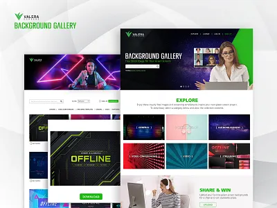 Valera Screens Background Gallery Web Design branding design graphic design layout design webdesign