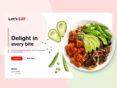 Restaurant Landing Page Design daily 100 challenge design illustration typography ui web
