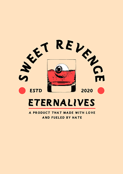 SWEET REVENGE branding design flat icon illustration logo tshirtdesign