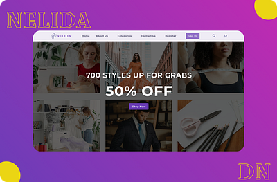 NELIDA design minimal ui ux web website