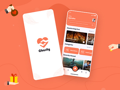 Charity App app app desing app ui app uiux charity charity app design donate app help ui ux