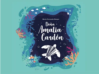 Book cover artwork artwork book bookcover corals flat illustration illustration nature ocean sea sea creature sea turtle shell turtle